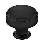 Emtek Newport 1-1/4 Inch Mushroom Cabinet Knob from the Art Deco Collection Flat Black