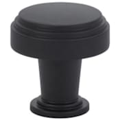 Emtek Newport 1-5/8 Inch Mushroom Cabinet Knob from the Art Deco Collection Flat Black