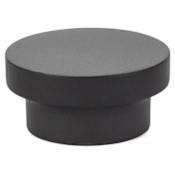 Emtek District 1-1/4 Inch Mushroom Cabinet Knob from the Urban Modern Collection Flat Black
