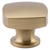 Emtek Freestone 1-1/2 Inch Square Cabinet Knob from the Urban Modern Collection Satin Brass
