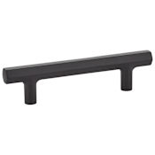 Emtek Mod Hex 8 Inch Center to Center Bar Cabinet Pull from the Urban Modern Collection Flat Black