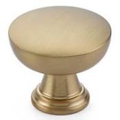 Emtek Overland 1-3/4 Inch Mushroom Cabinet Knob from the Transitional Heritage Collection Satin Brass
