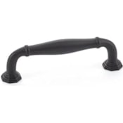 Emtek Blythe 3-1/2 Inch Center to Center Handle Cabinet Pull from the Transitional Heritage Collection Flat Black