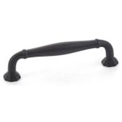 Emtek Blythe 4 Inch Center to Center Handle Cabinet Pull from the Transitional Heritage Collection Flat Black