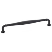 Emtek Blythe 8 Inch Center to Center Handle Cabinet Pull from the Transitional Heritage Collection Flat Black