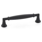 Emtek Westwood 4 Inch Center to Center Handle Cabinet Pull from the Transitional Heritage Collection Flat Black