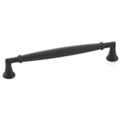 Emtek Westwood 6 Inch Center to Center Handle Cabinet Pull from the Transitional Heritage Collection Flat Black