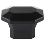 Emtek Riviera 2 Inch Geometric Cabinet Knob from the Hollywood Regency Collection Flat Black