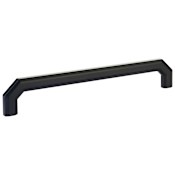 Emtek Riviera 8 Inch Center to Center Handle Cabinet Pull from the Hollywood Regency Collection Flat Black