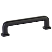 Emtek Westridge 4 Inch Center to Center Handle Cabinet Pull from the Timeless Classic Collection Flat Black