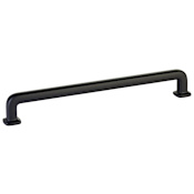 Emtek Westridge 8 Inch Center to Center Handle Cabinet Pull from the Timeless Classic Collection Flat Black
