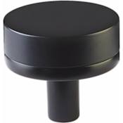 Emtek Smooth 1-1/4 Inch Mushroom Cabinet Knob with Conical Stem from the SELECT Collection Flat Black / Flat Black Stem