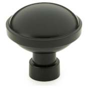 Emtek Brandt 1-1/4 Inch Mushroom Cabinet Knob from the Industrial Modern Collection Flat Black