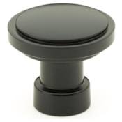 Emtek Haydon 1-1/4 Inch Mushroom Cabinet Knob from the Industrial Modern Collection Flat Black