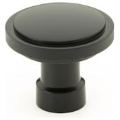 Emtek Haydon 1-3/4 Inch Mushroom Cabinet Knob from the Industrial Modern Collection Flat Black