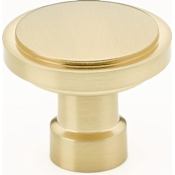 Emtek Haydon 1-3/4 Inch Mushroom Cabinet Knob from the Industrial Modern Collection Satin Brass