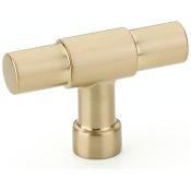 Emtek Jasper 2 Inch Bar Cabinet Knob from the Industrial Modern Collection Satin Brass