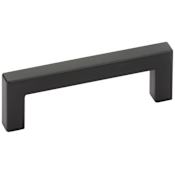 Emtek Warwick 5 Inch Center to Center Handle Cabinet Pull from the Modern Rectangular Collection Flat Black