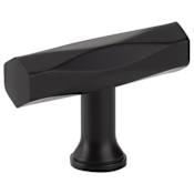 Emtek Tribeca 2 Inch Bar Cabinet Knob from the Art Deco Collection Flat Black