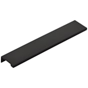Emtek Modern Edge 8 Inch Center to Center Finger Cabinet Pull from the Contemporary Collection Flat Black