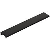 Emtek Modern Edge 10 Inch Center to Center Finger Cabinet Pull from the Contemporary Collection Flat Black