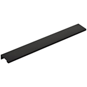 Emtek Modern Edge 12 Inch Center to Center Finger Cabinet Pull from the Contemporary Collection Flat Black