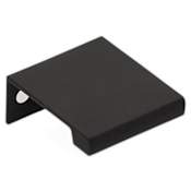 Emtek Modern Edge 1 Inch Center to Center Finger Cabinet Pull from the Contemporary Collection Flat Black