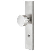 Emtek 10 Inch Stretto Passage Sideplate Entry Set from the Stainless Steel Collection Brushed Stainless Steel