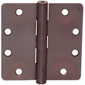 Emtek 4.5" x 4.5" Plain Bearing 1/4" Radius Corners Mortise Hinge - Pair Oil Rubbed Bronze