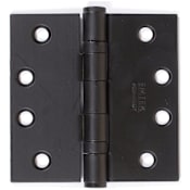 Emtek 4" x 4" Steel Heavy Duty Ball Bearing Square Corner Hinges - Pair Flat Black