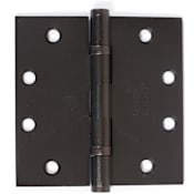 Emtek 4.5" x 4.5" Solid Brass Square Corner Ball Bearing Mortise Hinge - Pair Oil Rubbed Bronze