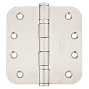 Emtek 4" x 4" Stainless Steel Heavy Duty 5/8" Radius Corner Ball Bearing Door Hinge - Pair Stainless Steel