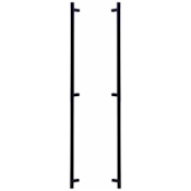 Emtek Back to Back Smooth 36 Inch Center to Center Bar Appliance Pull with Rectangular Bar Stem from the SELECT Collection - Pair Flat Black / Flat Black Stem