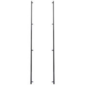 Emtek Back to Back Smooth 54 Inch Center to Center Bar Appliance Pull with Rectangular Bar Stem from the SELECT Collection - Pair Flat Black / Flat Black Stem