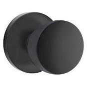 Emtek Laurent Passage Door Knob Set from the Urban Modern Collection with Concealed Screws Flat Black