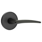 Emtek Poseidon Privacy Lever Set with Concealed Screws from the Brass Modern Collection Flat Black