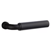 Emtek Select R-Bar Smooth Privacy Lever with Modern Rectangular Rosette and Concealed Screws Flat Black