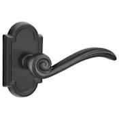 Emtek Medici Lost Wax Cast Bronze Passage Door Leverset with the Concealed Screws Flat Black