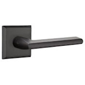 Emtek Lariat Rustic Modern Bronze Privacy Door Lever Set with Concealed Screws Flat Black