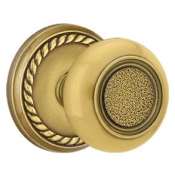 Emtek Belmont Designer Brass Privacy Door Knobset with the Concealed Screws French Antique