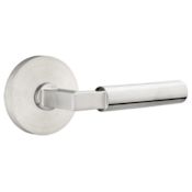 Emtek Hercules Passage Door Lever Set with Disk Rose and Concealed Screws from the Brass Modern Collection Brushed Stainless Steel