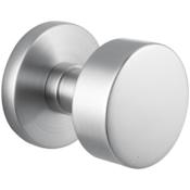Emtek Round Stainless Steel Privacy Door Knobset with the Concealed Screws Brushed Stainless Steel