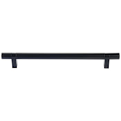 Emtek Concealed Mounting Smooth 12 Inch Center to Center Bar Appliance Pull with Rectangular Bar Stem from the SELECT Collection Flat Black / Flat Black Stem