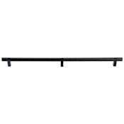 Emtek Concealed Mounting Knurled 24 Inch Oil Rubbed Bronze Center to Center Bar Appliance Pull with Rectangular Bar Stem and Choice of Stem Finish from the SELECT Collection Oil Rubbed Bronze / Flat Black Stem