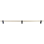 Emtek Concealed Mounting Knurled 24 Inch Polished Nickel Center to Center Bar Appliance Pull with Rectangular Bar Stem and Choice of Stem Finish from the SELECT Collection Polished Nickel / Flat Black Stem