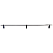 Emtek Concealed Mounting Smooth 24 Inch Polished Nickel Center to Center Bar Appliance Pull with Rectangular Bar Stem and Choice of Stem Finish from the SELECT Collection Polished Nickel / Flat Black Stem