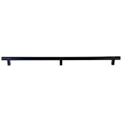 Emtek Concealed Mounting Smooth 24 Inch Center to Center Bar Appliance Pull with Rectangular Bar Stem from the SELECT Collection Flat Black / Flat Black Stem