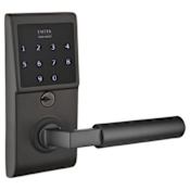 Emtek EMTouch Electronic Keypad Leverset from the Brass Modern Collection Flat Black