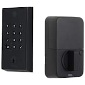 Emtek Empowered 2 Electronic Touchscreen/Fingerprint Single Cylinder Keyless Entry Deadbolt with Bluetooth Flat Black