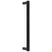 Emtek Select Smooth 12" Center to Center Back to Back Appliance Door Pull Set with Rectangular Stem Flat Black
